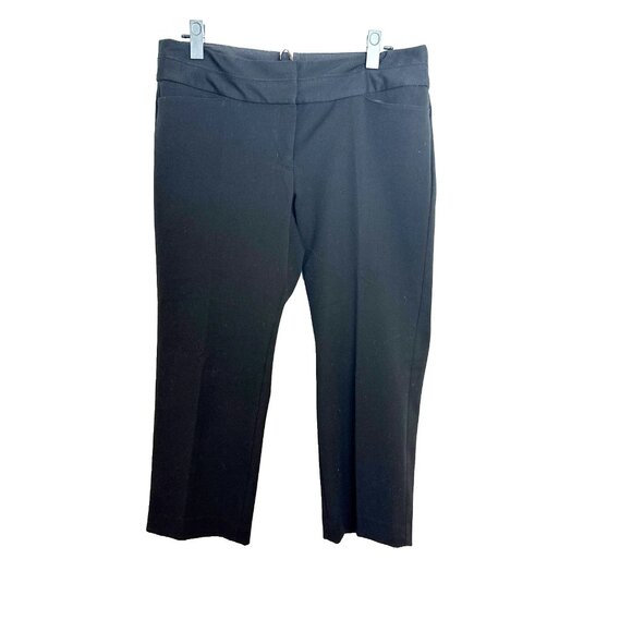 Express Pants - Express Editor Mid-Rise Black Capri Pants Flat Front Mid Rise 2010s